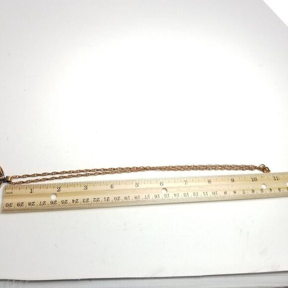 Vintage Bell Trading Post Copper Round Leaf Design Pendant Necklace, estate - Picture 7 of 9